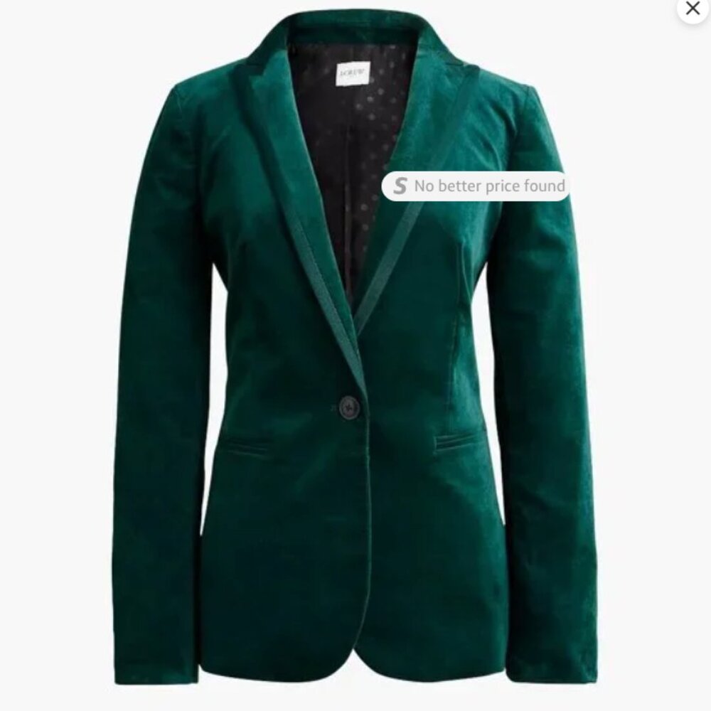 JCREW Velvet Tuxedo Blazer - NWT